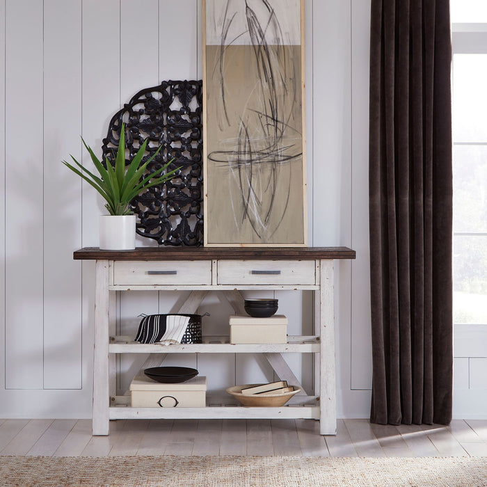 Liberty Furniture Farmhouse Server in White/Oak image