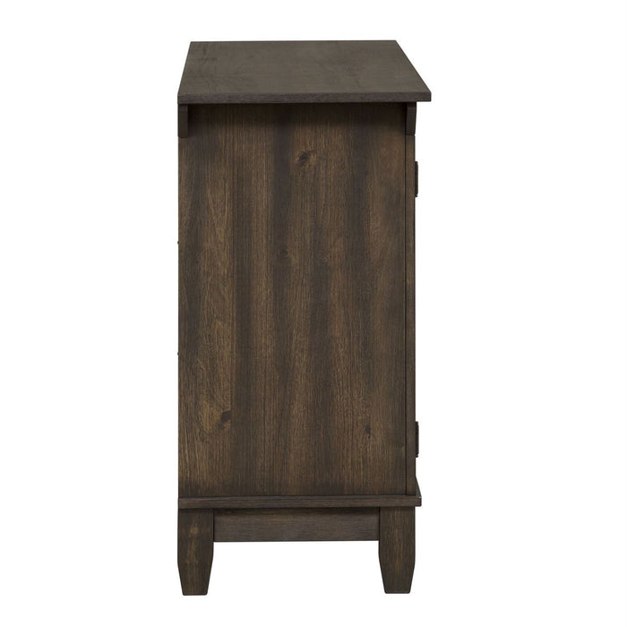 Liberty Furniture Double Bridge Sideboard in Dark Chestnut