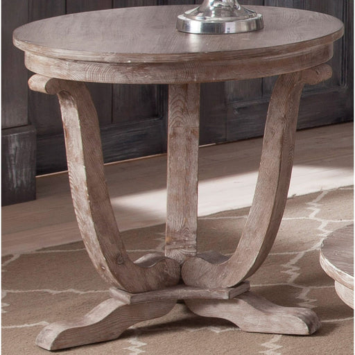 Liberty Furniture Greystone Mill End Table in Stone White image