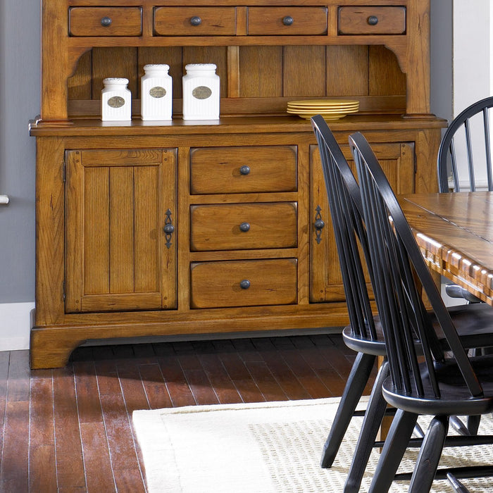 Liberty Furniture Treasures Buffet in Rustic Oak Finish image