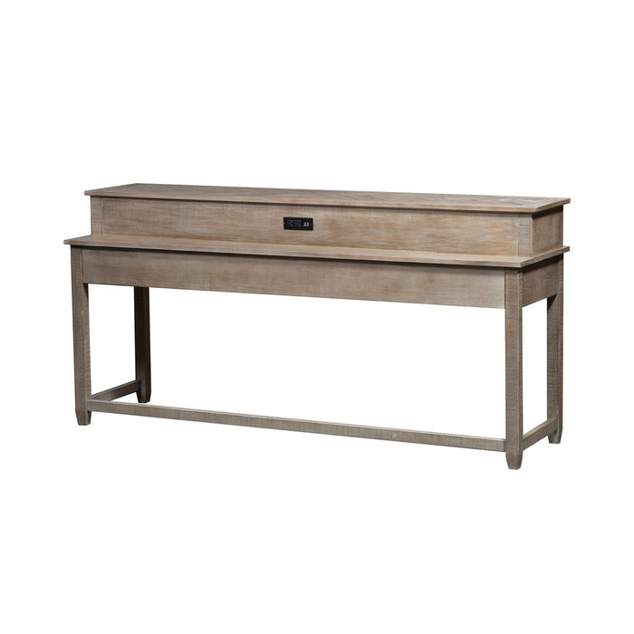 Parkland Falls Console Bar Table in Weathered Taupe