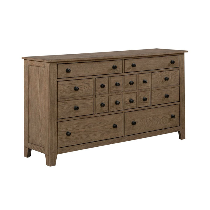 Liberty Furniture Grandpas Cabin 7 Drawer Dresser in Sandstone image