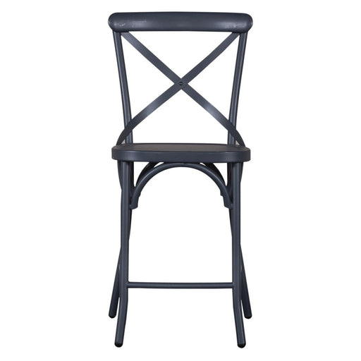 Liberty Furniture Vintage Series X Back Counter Chair in Navy (Set of 2) image