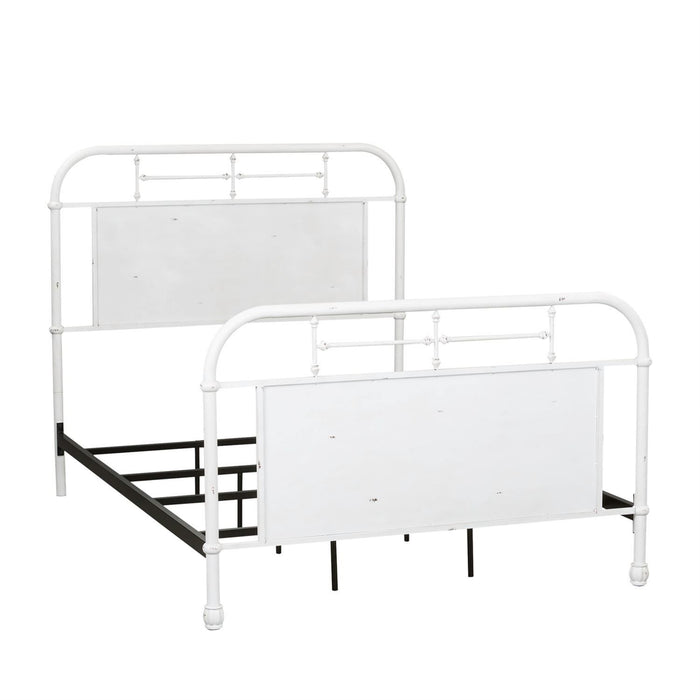 Vintage Series Twin Metal Bed in Antique White