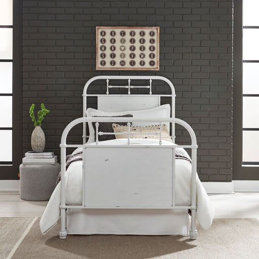 Liberty Furniture Vintage Series Twin Metal Bed in Antique White image