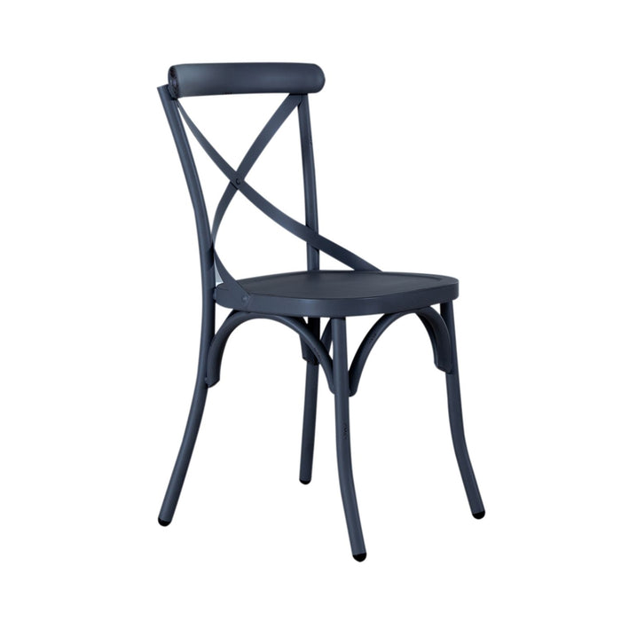Vintage Series X Back Side Chair in Navy (Set of 2)