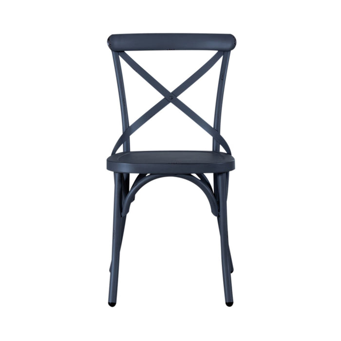 Vintage Series X Back Side Chair in Navy (Set of 2)