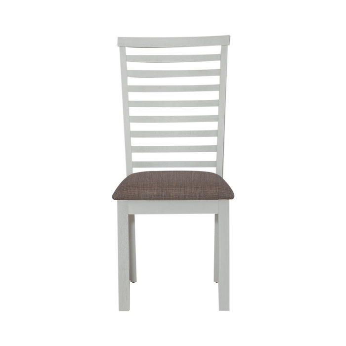 Brook Bay Uph Ladder Back Side Chair (Set of 2) in Textured White