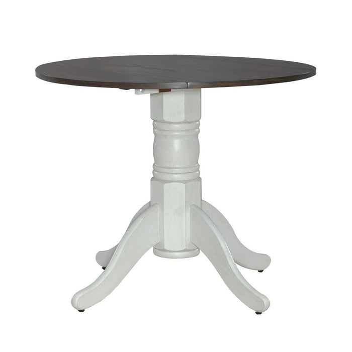 Liberty Furniture Brook Bay Drop Leaf Table in Textured White image