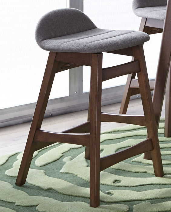 Liberty Furniture Space Saver 24" Counter Chair (Grey) in Satin Walnut (Set of 2)