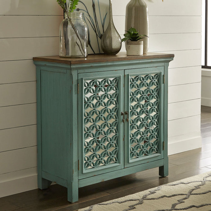 Liberty Furniture Kensington 2 Door Accent Cabinet in Turquoise image
