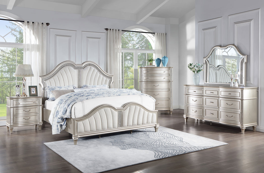 Evangeline Panel Bed with LED Lighting