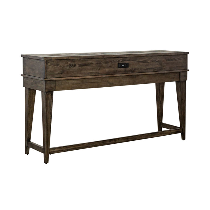 Arrowcreek Console Bar Table in Weathered Stone