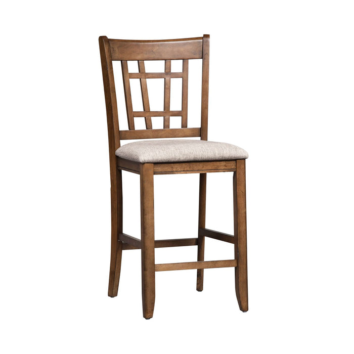 Santa Rosa II 24" Lattice Back Ct Ht Chair (Set of 2) in Antique Honey