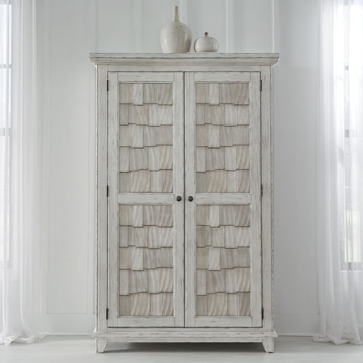 Liberty Furniture River Place Armoire in Riverstone White and Tobacco image