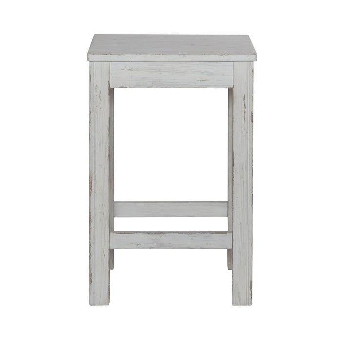 River Place Console Stool in Riverstone White & Tobacco