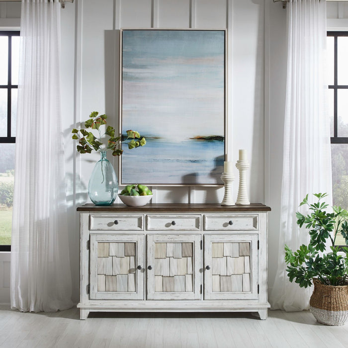 Liberty Furniture River Place Accent Server in Riverstone White & Tobacco image