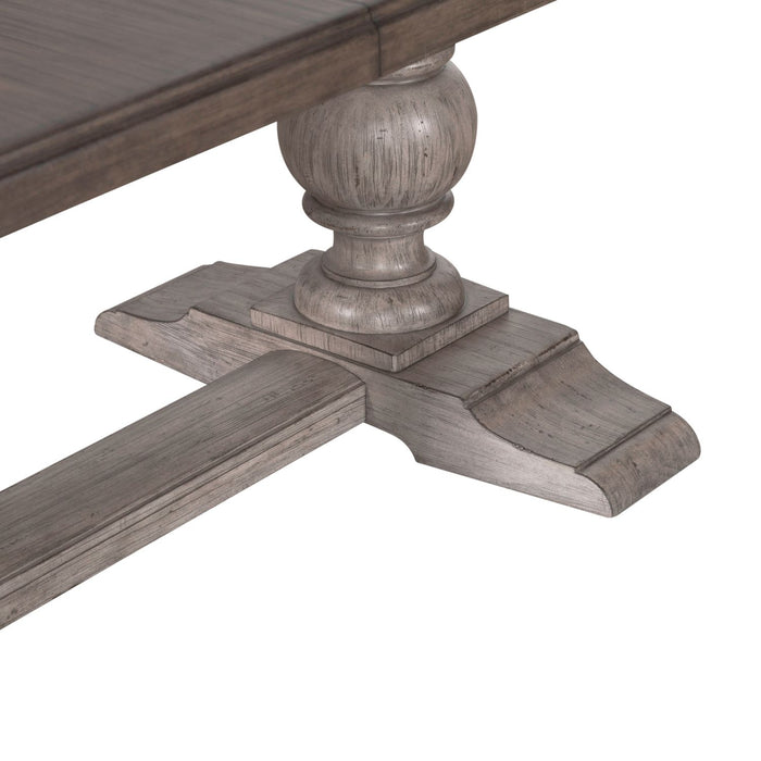 River Place Trestle Table in Riverstone Gray & Tobacco