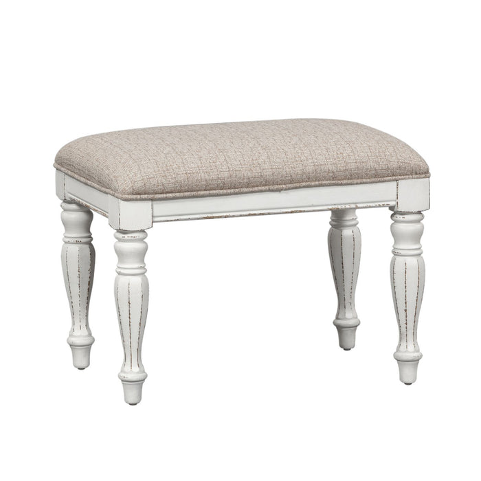 Magnolia Manor Accent Bench in Antique White