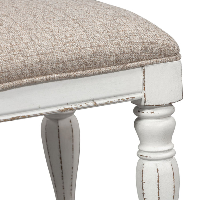 Magnolia Manor Accent Bench in Antique White