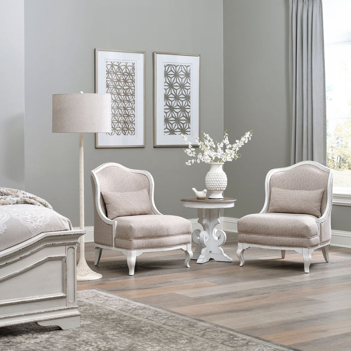 Magnolia Manor Upholstered Accent Chair in Antique White