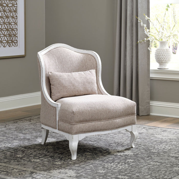 Liberty Furniture Magnolia Manor Upholstered Accent Chair in Antique White image