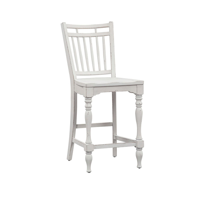 Magnolia Manor Spindle Back Counter Chair in Antique White