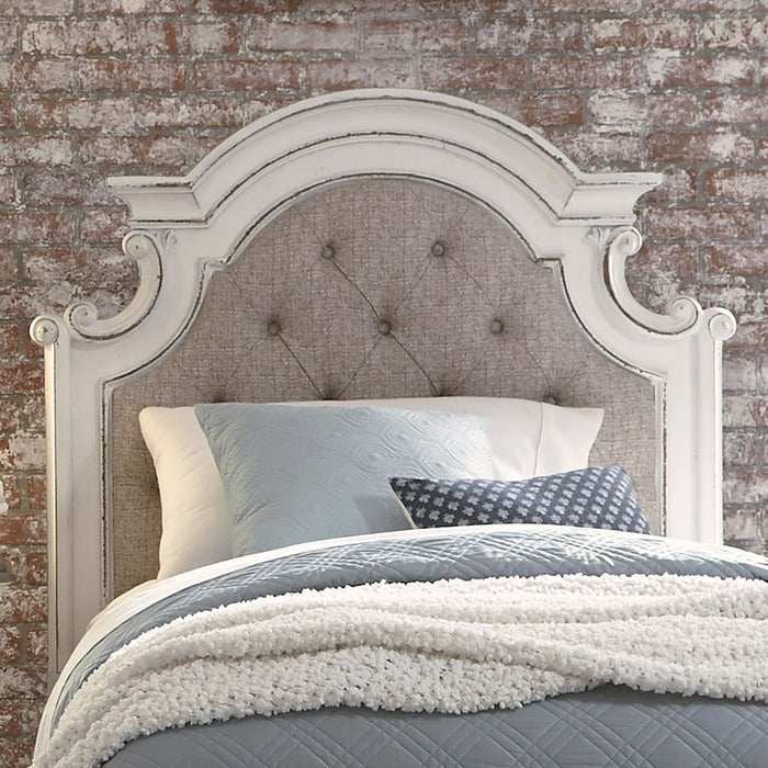 Magnolia Manor Full Upholstered Bed in Antique White