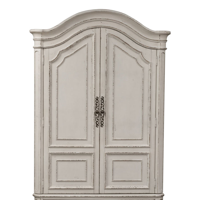Magnolia Manor Armoire in Antique White/B