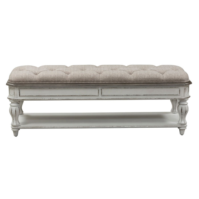 Magnolia Manor Bed Bench in Antique White