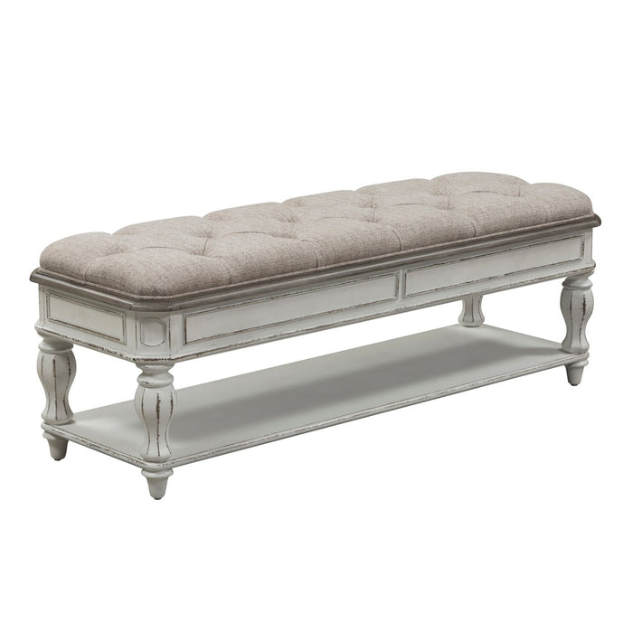 Magnolia Manor Bed Bench in Antique White