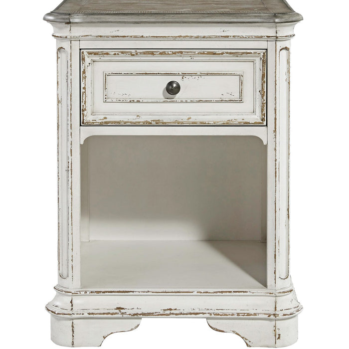 Magnolia Manor 1 Drawer Night Stand in Antique White