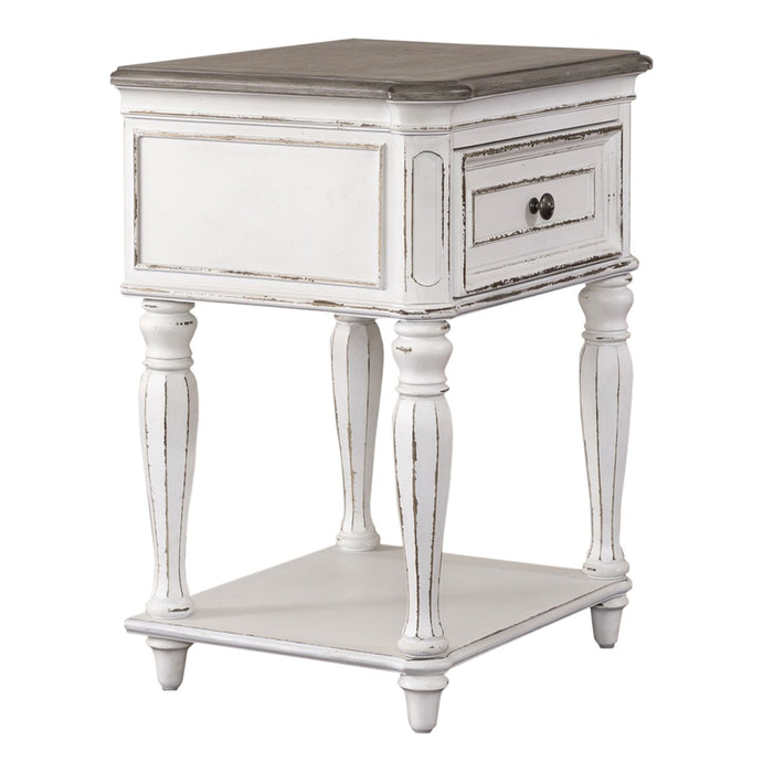 Magnolia Manor Leg Nightstand in Antique White