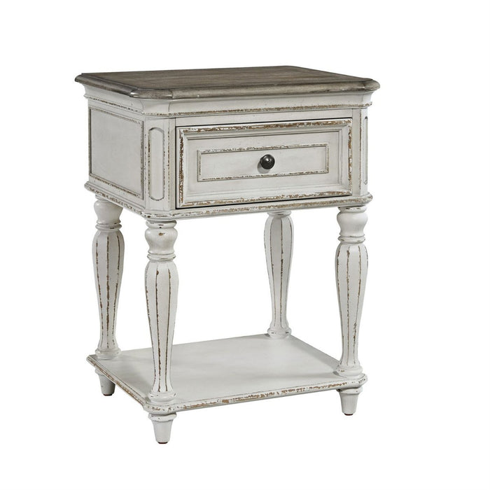 Liberty Magnolia Manor Leg Nightstand in Antique White