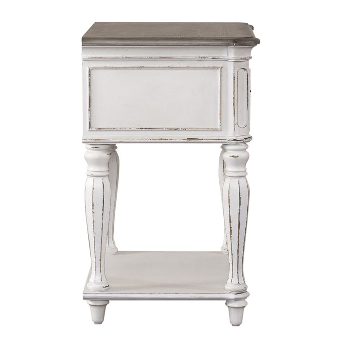 Magnolia Manor Leg Nightstand in Antique White
