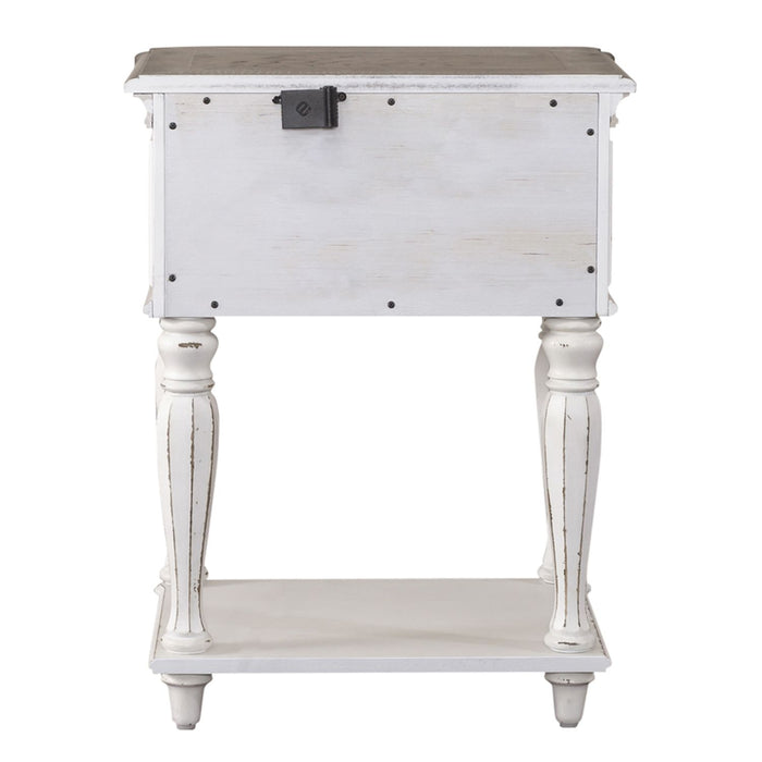 Magnolia Manor Leg Nightstand in Antique White