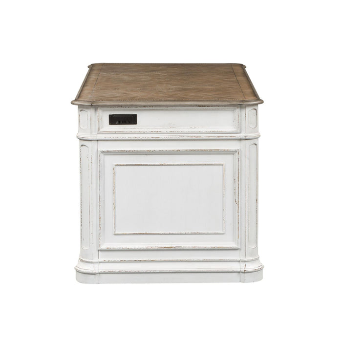 Magnolia Manor Jr Executive Desk in Antique White 244-HOJ-DSK