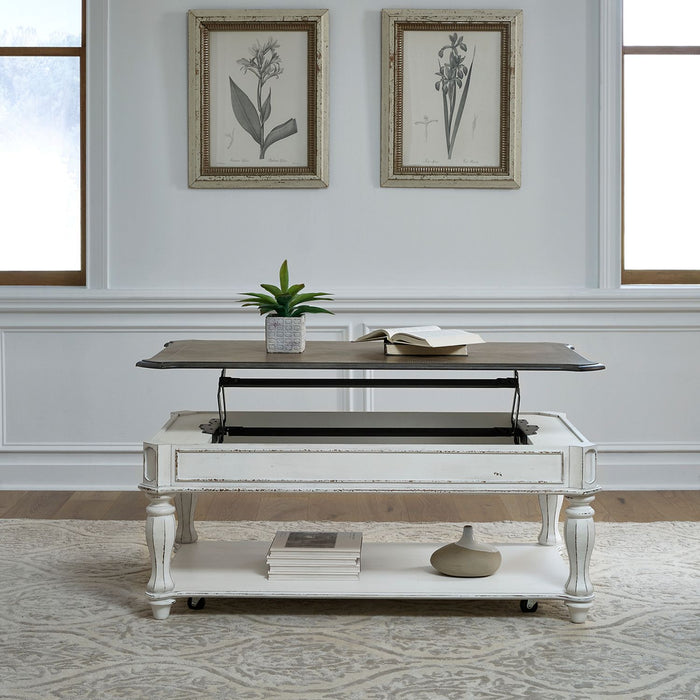 Liberty Magnolia Manor Lift Top Cocktail Table in Antique White image