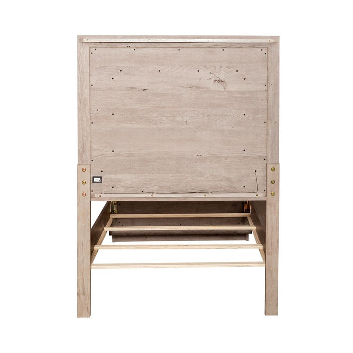 Liberty Furniture Horizons Full Panel Bed with HB Lights in Graystone