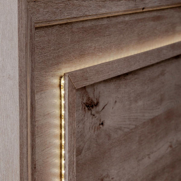 Liberty Furniture Horizons Full Panel Bed with HB Lights in Graystone