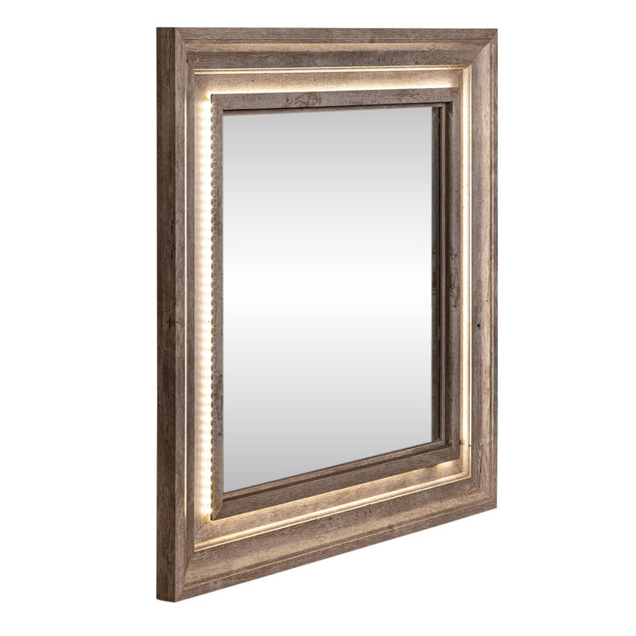 Horizons Lighted Mirror in Graystone