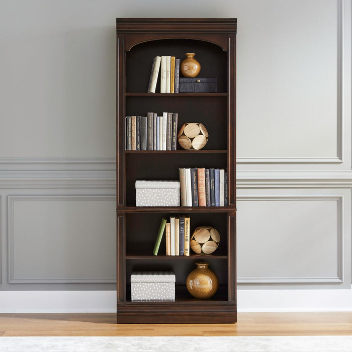 Liberty Brayton Manor Jr Executive Open Bookcase in Cognac image