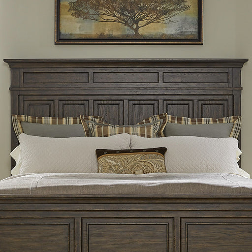Liberty Furniture Paradise Valley Queen Panel Bed in Saddle Brown image