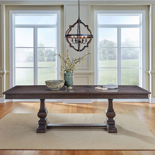 Liberty Furniture Paradise Valley Trestle Table in Saddle Brown image