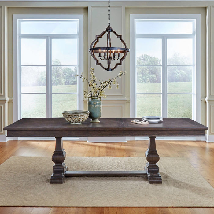 Liberty Furniture Paradise Valley Trestle Table in Saddle Brown image