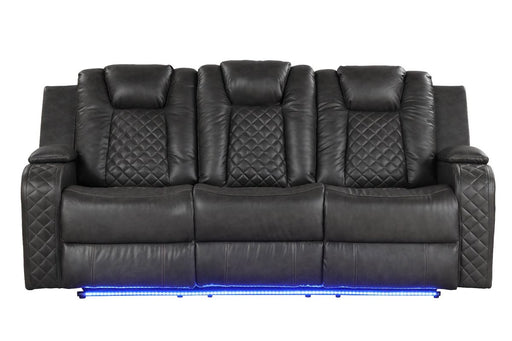 Galaxy Home Benz LED & Power Reclining Sofa in Gray image