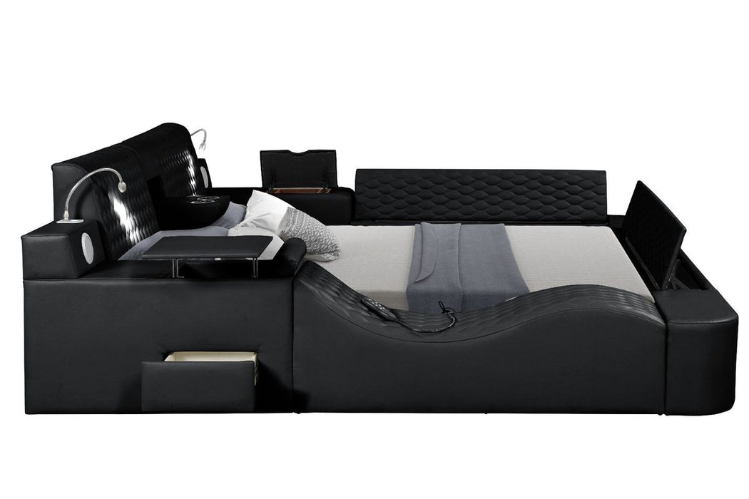 Galaxy Home Zoya Modern Style Queen Bed in Black 698781236338 image