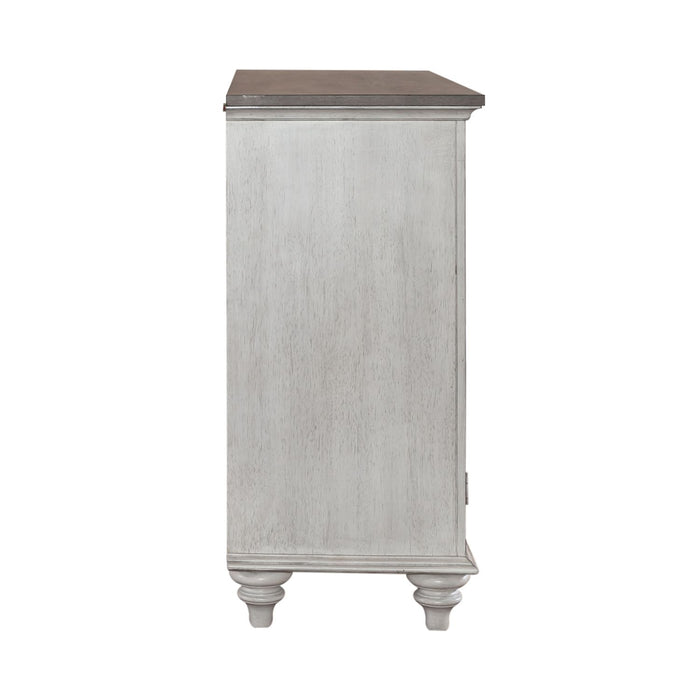 Ocean Isle Buffet in Antique White with Weathered Pine