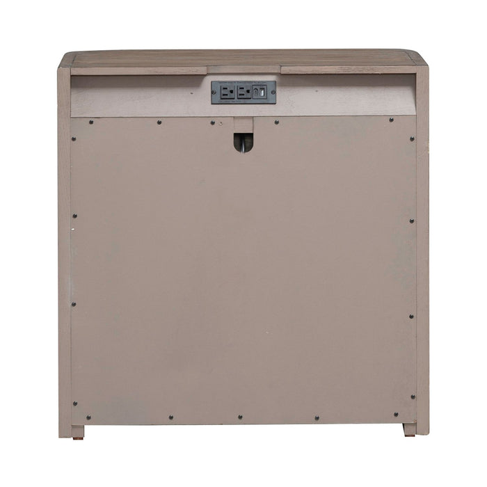 South Bend Open Nightstand w/ Charging Station in Burnished Clay