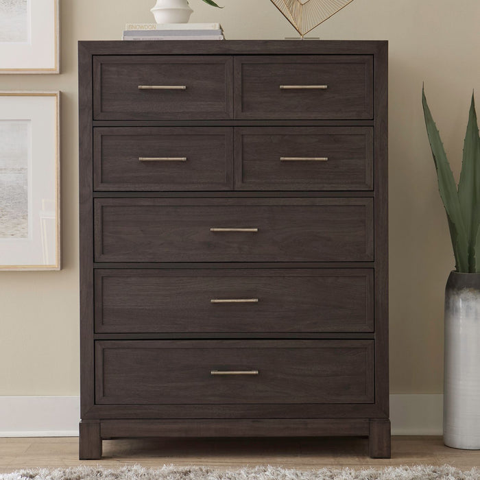 Liberty Furniture Modern Edge 5 Drawer Chest in Caffe image